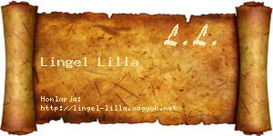 Lingel Lilla névjegykártya